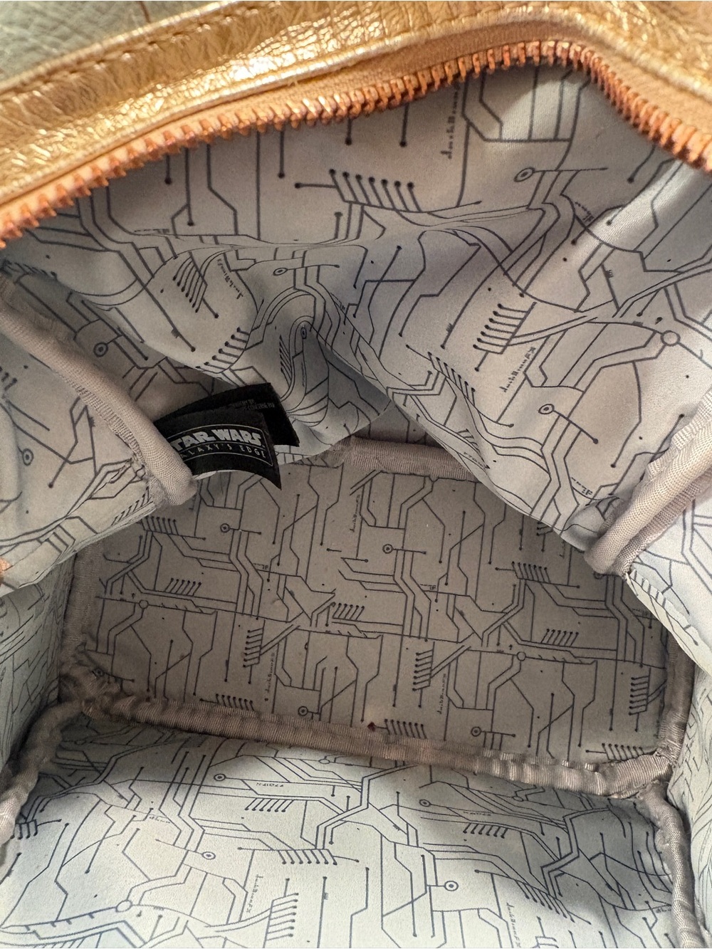 Loungefly Star Wars R2-D2 Circuit Mini Backpack - Gray & Rose Gold Accents - Picture 10 of 11